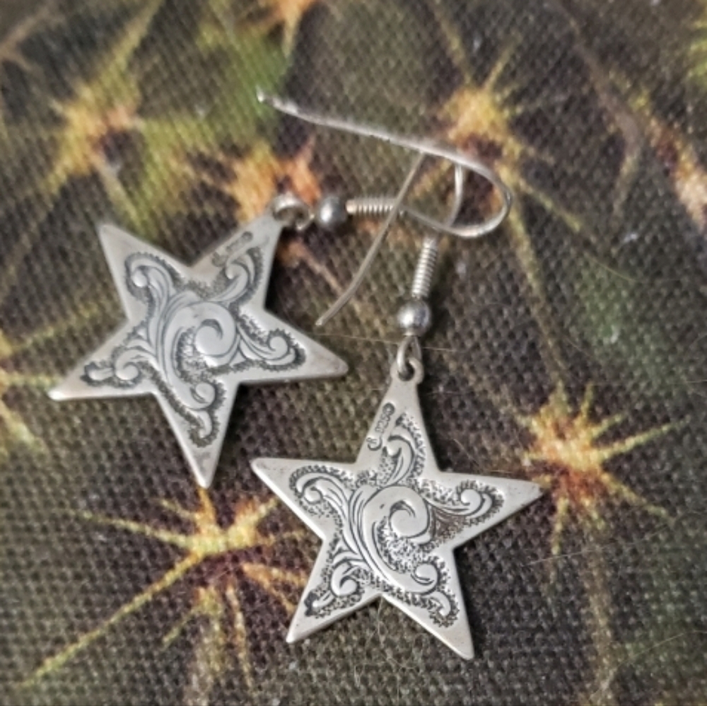 925 Silver Star Earrings